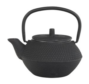 Zwarte Gietijzeren Theepot - Cast Iron - 13.5 x 11.5 x 8.5cm 350ml