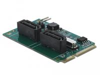 Delock 95264 Mini PCIe-converter naar 2 x SATA met RAID - thumbnail