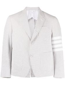 Thom Browne striped single-breasted blazer - Gris