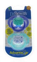 Dr Brown&apos;s Fopspeen advantage fase 2 blauw (2 st)