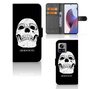 Telefoonhoesje met Naam Motorola Edge 30 Ultra Skull Eyes