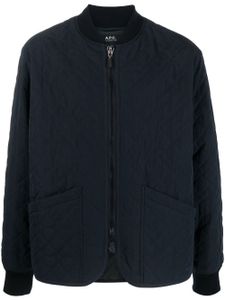 A.P.C. veste bomber à design matelassé - Bleu