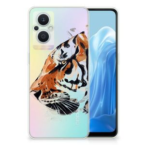 Hoesje maken OPPO Reno8 Lite Watercolor Tiger