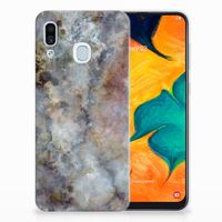 Samsung Galaxy A30 TPU Siliconen Hoesje Marmer Grijs