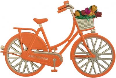 Matix magneet fiets Amsterdam 6 x 10 cm staal oranje Matix magneet fiets Amsterdam 6 x 10 cm staal oranje