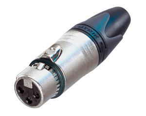 Neutrik NC3FXX-EMC XLR-connector Bus, recht Aantal polen: 3 Zilver 1 stuk(s)