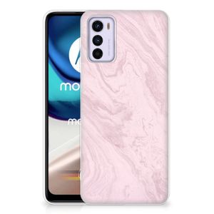 Motorola Moto G42 TPU Siliconen Hoesje Marble Pink - Origineel Cadeau Vriendin