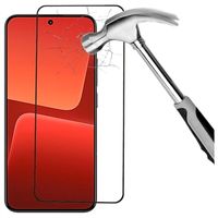 Xiaomi 13T/13T Pro Full Cover Glazen Screenprotector - Case Friendly - Zwarte Rand