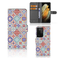 Samsung Galaxy S21 Ultra Bookcase Tiles Color - thumbnail