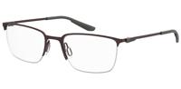 Under Armour Men's UA 5005/G Rectangular Prescription Eyewear Frames, Brown/Demo Lens, 54mm, 19mm