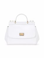 Dolce & Gabbana Kids mini Sicily patent leather top-handle bag - Blanc