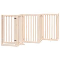 vidaXL Hondenhek inklapbaar met deur 15 panelen 750 cm populierenhout, hondenhekje, veiligheidshekje, honden hek, veiligheidshek, babyhekje