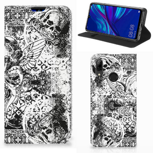 Mobiel BookCase Huawei P Smart (2019) Skulls Angel