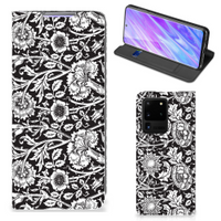 Samsung Galaxy S20 Ultra Smart Cover Black Flowers