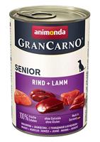 Animonda GranCarno senior hondenvoer, nat voer voor oudere honden vanaf 7 jaar, verschillende smaken, 6 x 400 g, 6 x 400 g