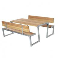 ThermoWood® Picknicktafel Zigma 2 Rugleuningen - thumbnail