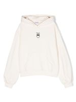 Pinko Kids hoodie en coton à logo imprimé - Blanc