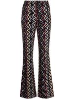 Missoni pantalon évasé à motif zig-zag - Noir - thumbnail