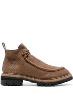 Guidi bottines en cuir à lacets - Marron