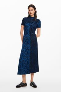 Midi bloemenjurk - BLUE - S