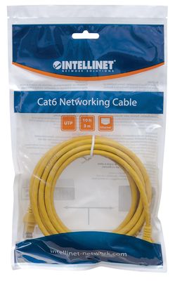 Intellinet 319805 RJ45 Netwerkkabel, patchkabel CAT 5e U/UTP 3.00 m Geel 1 stuk(s)