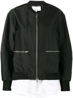 3.1 Phillip Lim veste bomber à design superposé - Noir