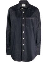 Coperni chemise en jean Moto à coupe oversize - Bleu