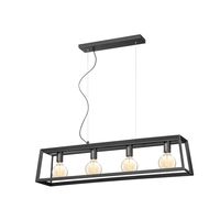 Light depot - hanglamp Dito taps 4L - zwart - Outlet