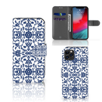 Apple iPhone 11 Pro Hoesje Flower Blue