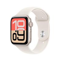 Apple Watch SE 3 GPS 44 mm Smartwatch met kast van sterrenlicht aluminium, sterrenlicht sportbandje (M/L). Conditie en slaap bijhouden, hartslagmonitor, Always‑On display, waterbestendig