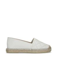 Manfield leren espadrilles off white