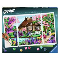 Ravensburger CreArt Schilderen op Nummer Waterside Cottage - thumbnail