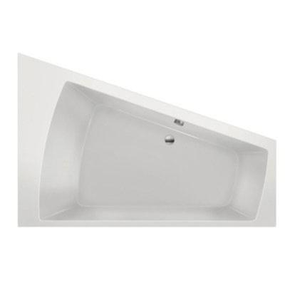 Ligbad Inbouw Xenz Palau Rechts 1-2 Persoons Duobad 110x170x46cm Acryl Wit Hoogglans met Poten