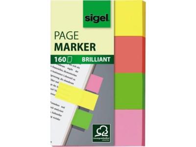 Sigel Plakmarker HN630 4 blokken/pak Geel, Groen, Oranje, Roze