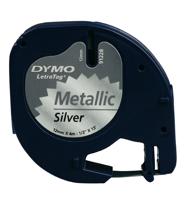 DYMO S0721730 labelprinter-tape Zwart op metallic - thumbnail