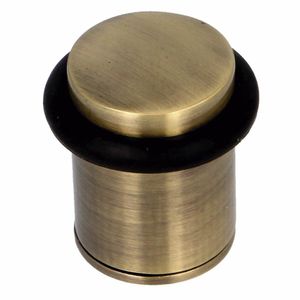 AMIG Deurstopper/deurbuffer - D28mm - inclusief schroeven - geborsteld nikkel   -