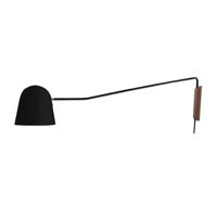 Artdelight Strakke leeslamp Sensa zwart met hout WL 1942 ZW - thumbnail