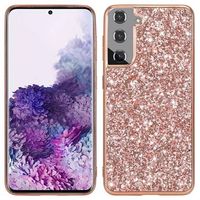 Glitter Series Samsung Galaxy S23 5G Hybrid Case - Rosé goud - thumbnail