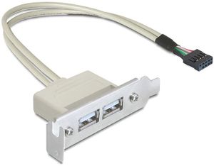 Delock 0.5m Slotblech USB 2.0 PC-slot 1 stuk(s)