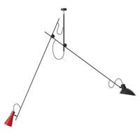 Astep VV Cinquanta Suspension Hanglamp - Zwart/Zwart & Rood