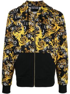 Versace Jeans Couture hoodie zippé à imprimé baroque - Noir