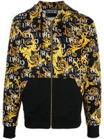 Versace Jeans Couture hoodie zippé à imprimé baroque - Noir - thumbnail