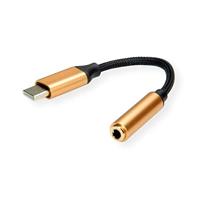 ROLINE GOLD Adapter USB type C - 3,5 mm audio, ST/BU, 0,13 m
