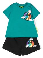 Barrow kids ensemble t-shirt-short à logo imprimé - Noir