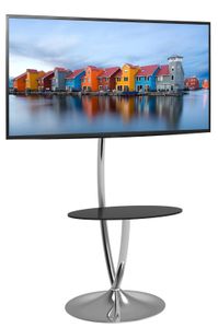 Techly ICA-TR13 70 Fixed flat panel floor stand Zwart, Zilver flat panel vloer standaard