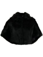 Unreal Fur cape Nord en fourrure artificielle - Noir