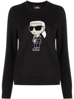 Karl Lagerfeld sweat Ikonik en coton biologique - Noir