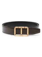 TOM FORD ceinture en cuir à boucle T - Marron