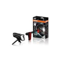 OSRAM LEDsBIKE RACE 100 SET, oplaadbare fietsverlichtingsset, LED-verlichtingsset voor en achter met remlicht, meerdere verlichtingsmodi, drie helderheidsniveaus, 100 lux