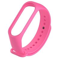 By Qubix - Compatible met Xiaomi Mi band 3/4 / 5/6 / 7 bandje OneColor - Roze - Compatible Xiaomi bandje